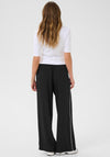 Kaffe Tessa Piped Trim Trousers, Black