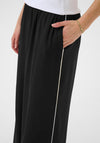 Kaffe Tessa Piped Trim Trousers, Black