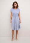 KAFFE Bella Printed Jersey Dress, Ultramatine