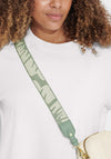 Katie Loxton Abstract Canvas Bag Strap, Seafoam Green & Ivory