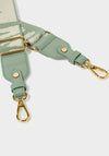Katie Loxton Abstract Canvas Bag Strap, Seafoam Green & Ivory