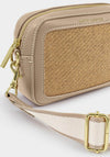 Katie Loxton Avery Raffia Crossbody Bag, Light Taupe