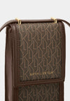 Katie Loxton Signature Smartphone Crossbody Bag, Chocolate