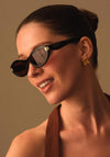Katie Loxton Bordeaux Slim Oval Sunglasses, Black