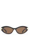 Katie Loxton Bordeaux Slim Oval Sunglasses, Black
