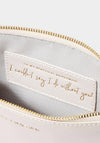 Katie Loxton Secret Bride Message Bridal Pouch, White