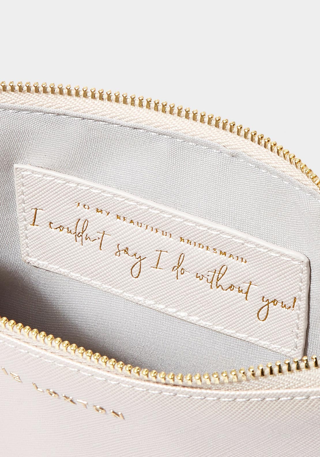 Katie Loxton Secret Bride Message Bridal Pouch, White