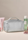 Katie Loxton Patent Crackle Medium Makeup & Wash Bag, Silver