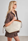 Katie Loxton Florence Canvas Tote Bag, Beige & Cognac