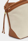 Katie Loxton Florence Canvas Tote Bag, Beige & Cognac