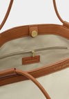 Katie Loxton Florence Canvas Tote Bag, Beige & Cognac