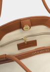 Katie Loxton Florence Mini Canvas Tote Bag, Beige & Cognac
