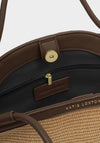 Katie Loxton Florence Mini Tote Bag, Beige & Chocolate