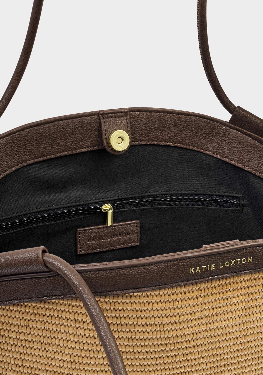 Katie Loxton Florence Tote Bag, Beige & Chocolate