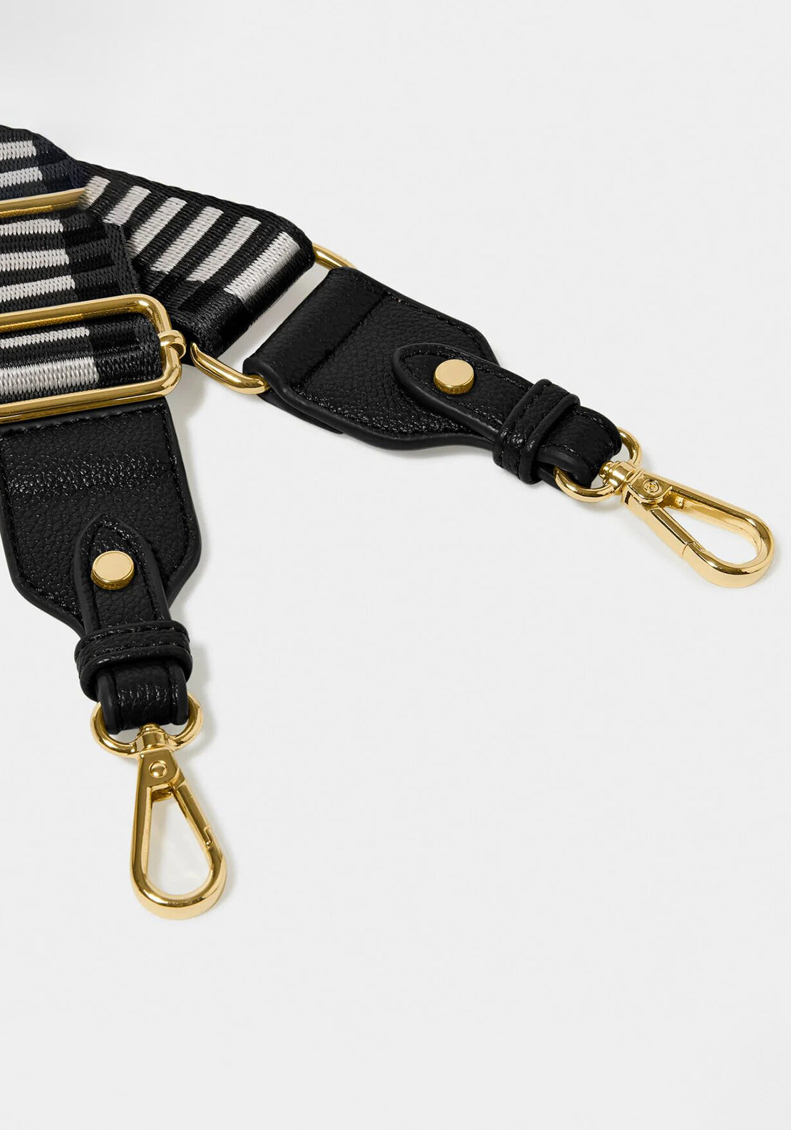Katie Loxton Geometric Line Canvas Bag Strap, Black & White