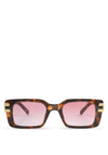 Katie Loxton Malibu Rectangle Sunglasses, Dark Tortoise Shell