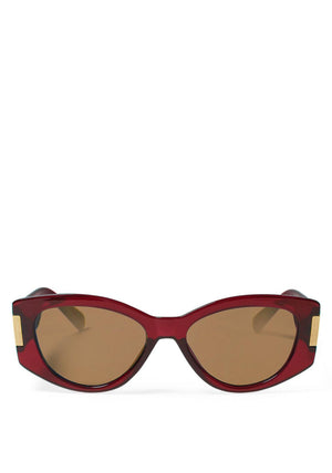 Katie Loxton Rimini Cat Eye Sunglasses, Deep Red