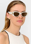 Katie Loxton Rimini Cat Eye Sunglasses, Off White
