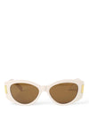 Katie Loxton Rimini Cat Eye Sunglasses, Off White