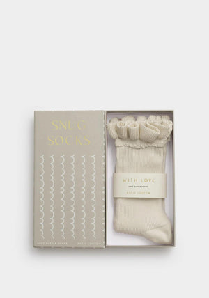 Katie Loxton Ruffle Snug Socks, Light Taupe