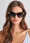Katie Loxton Seychelles Round Cat Eye Sunglasses, Black