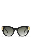 Katie Loxton Seychelles Round Cat Eye Sunglasses, Black