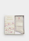 Katie Loxton Bow Snug Socks, Off White