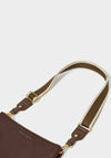 Katie Loxton Stripe Canvas Bag Strap, Chocolate
