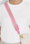 Katie Loxton Stripe Canvas Bag Strap, Cloud Pink