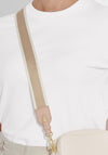 Katie Loxton Stripe Canvas Bag Strap, Dusty Pink
