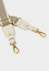 Katie Loxton Stripe Canvas Bag Strap, Light Khaki