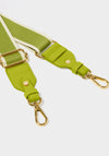 Katie Loxton Stripe Canvas Bag Strap, Lime Green