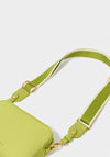 Katie Loxton Stripe Canvas Bag Strap, Lime Green