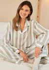 Katie Loxton Stripe Pyjama Set, Green