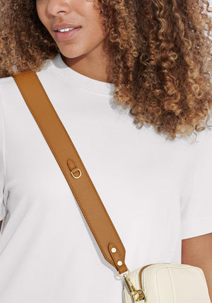 Katie Loxton Vegan Leather Bag Strap, Tan