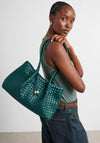 Katie Loxton Nova Woven Shoulder Bag, Palm Green