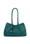 Katie Loxton Nova Woven Shoulder Bag, Palm Green