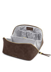 Katie Loxton Soho Large Suedette Makeup and Wash Bag, Brown