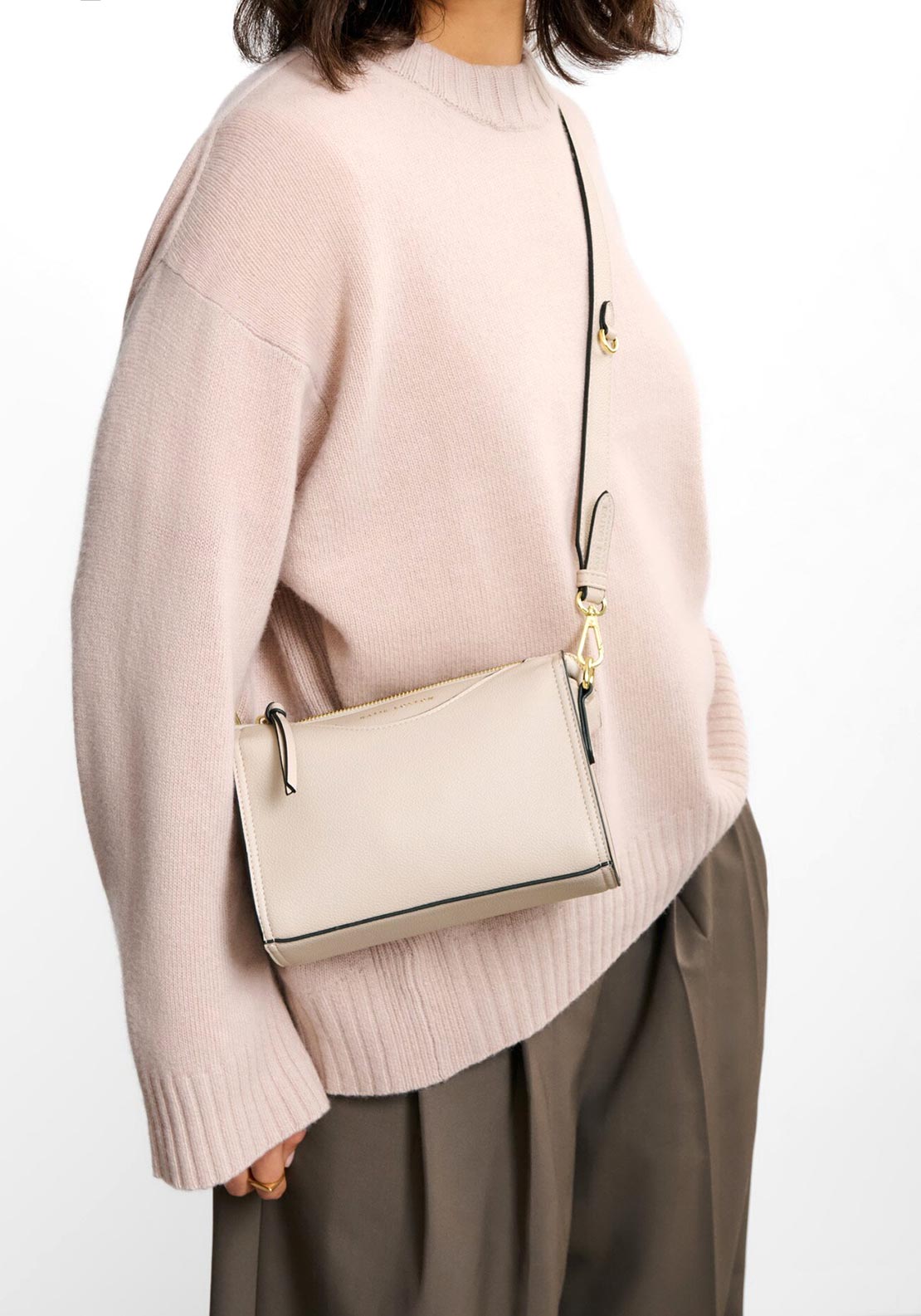 Katie Loxton Alba Mini Crossbody Bag, Cream