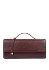 Katie Loxton Alma Patent Crackle Clutch, Burgundy
