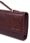 Katie Loxton Alma Patent Crackle Clutch, Burgundy