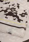 PRINTED FOIL SCARF ANIMAL LIGHT TAUPE