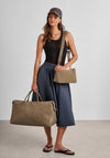 Katie Loxton Ascot Suedette Weekend Bag & Pouch, Taupe