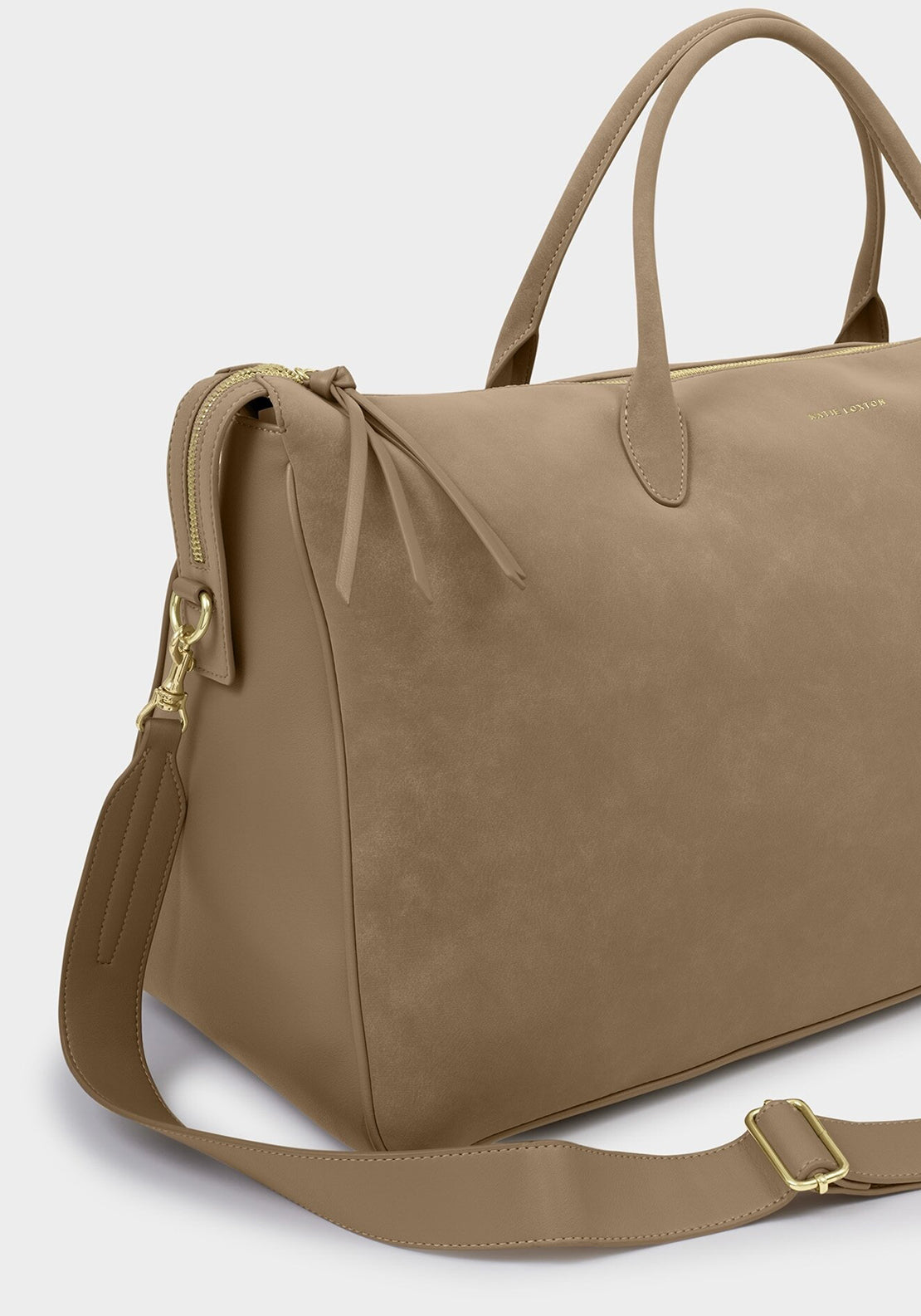 Katie Loxton Ascot Suedette Weekend Bag & Pouch, Taupe