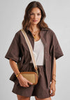 Katie Loxton Avery Raffia Small Crossbody Bag, Warm Tan