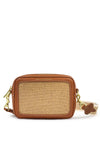 Katie Loxton Avery Raffia Small Crossbody Bag, Warm Tan