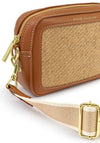 Katie Loxton Avery Raffia Small Crossbody Bag, Warm Tan
