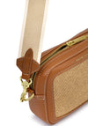 Katie Loxton Avery Raffia Small Crossbody Bag, Warm Tan