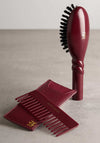 Katie Loxton Boxed Hairbrush & Case Set, Burgundy