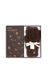 Katie Loxton Boxed Soft Knitted Gloves, Chocolate Brown
